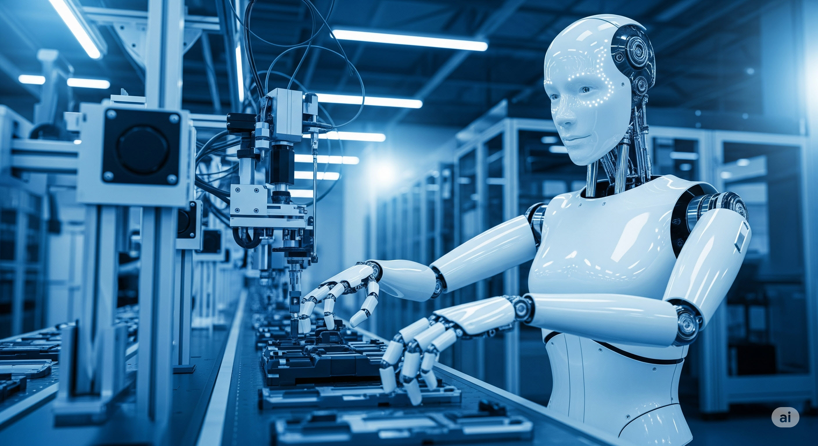 휴머노이드 로봇이 작업하는 이미지