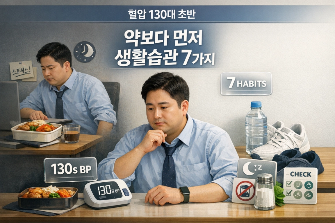 혈압 130대 초반, 약보다 먼저 해야 할 생활습관 7가지