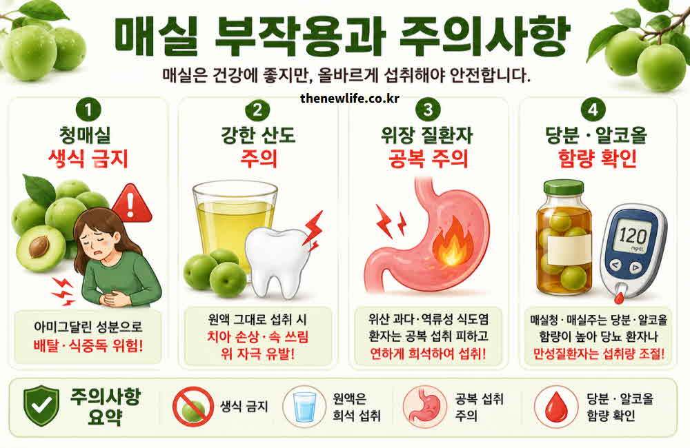 매실 효능 부작용 주의사항