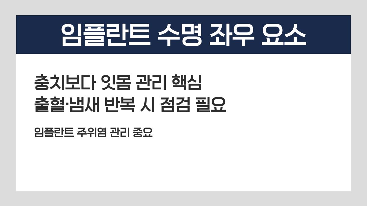 임플란트 관리법
