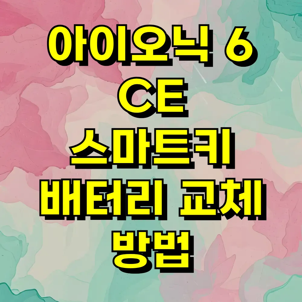 아이오닉 6 CE 스마트키 배터리 교체 방법