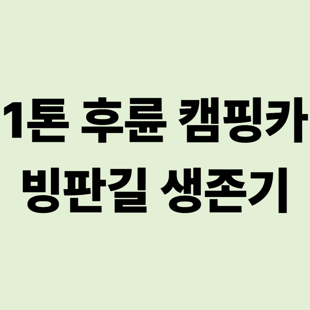 "3톤 쇳덩이가 썰매가 되는 순간" 1톤 후륜 캠핑카 빙판길 생존기