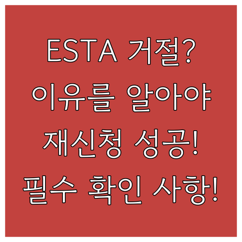 ESTA 거절 이유와 재신청 전 필수..