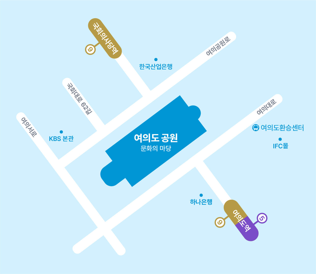 여의도공원 위치 및 교통 안내