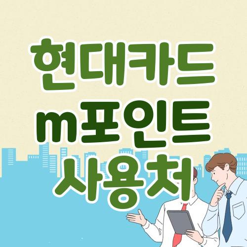 현대카드 m포인트 사용처
