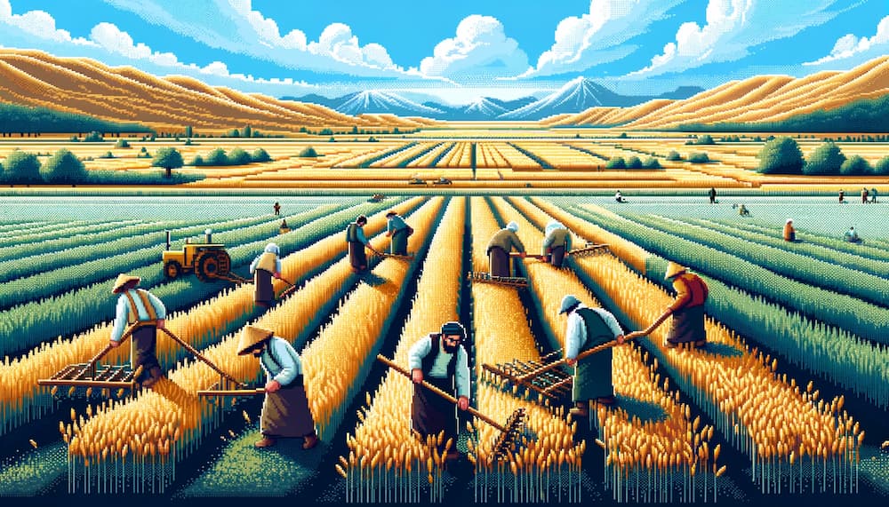 호라산밀을 키우는 튀르키예 농부들