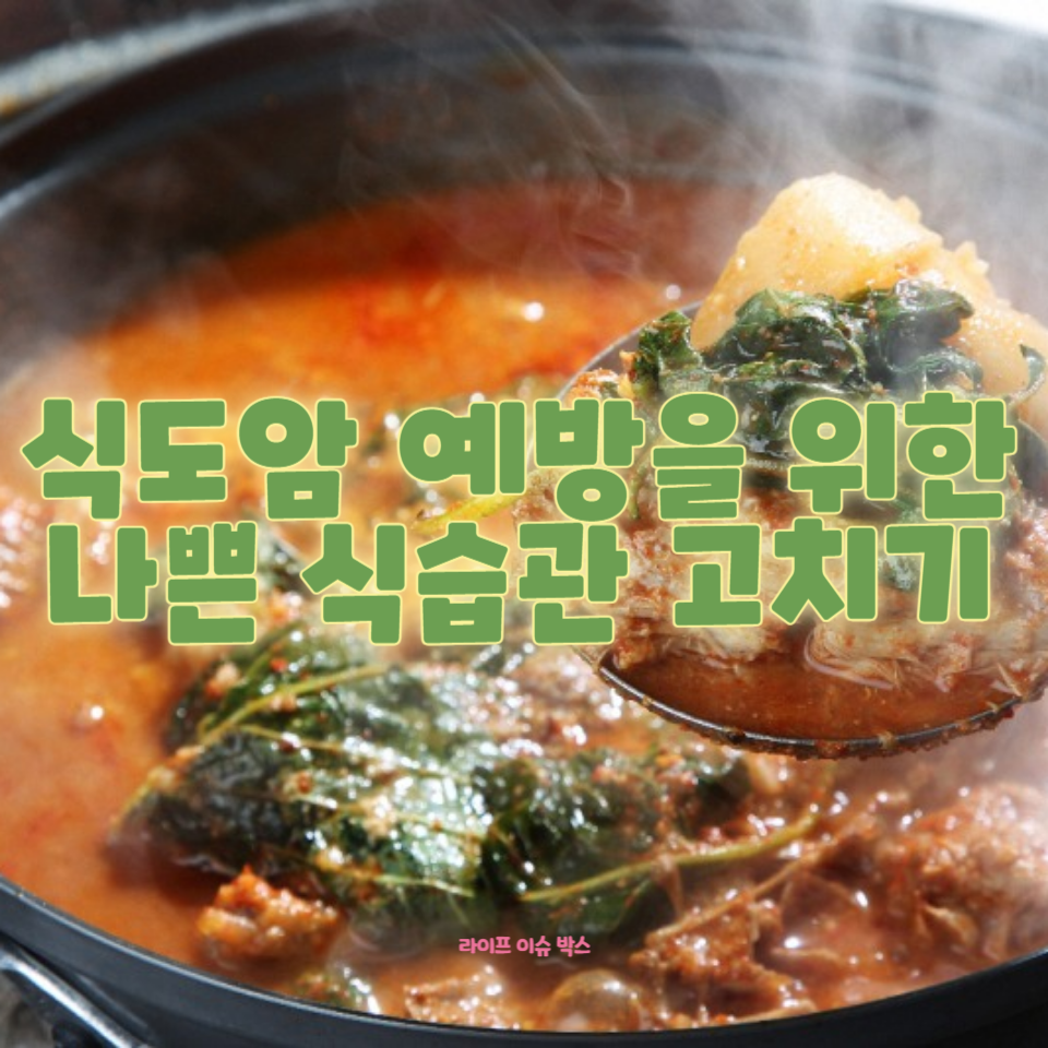 뜨겁게 먹는 습관이 식도암을 유발