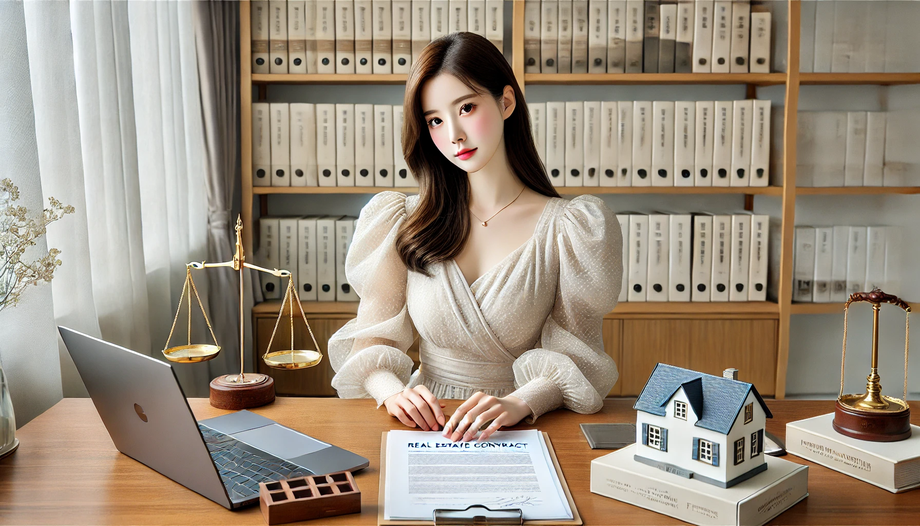 부동산 계약서 작성과 공인중개사 의무 확인하는 이미지