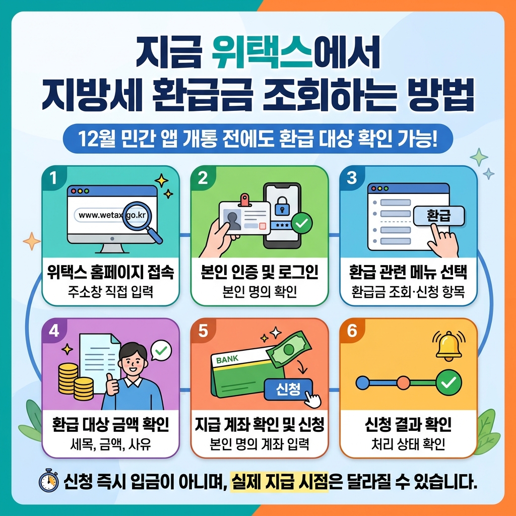 스마트폰으로 환급금 신청하는 법 확인하기