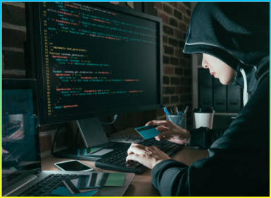 젊은 여성 해커 도난 신용 카드 정보