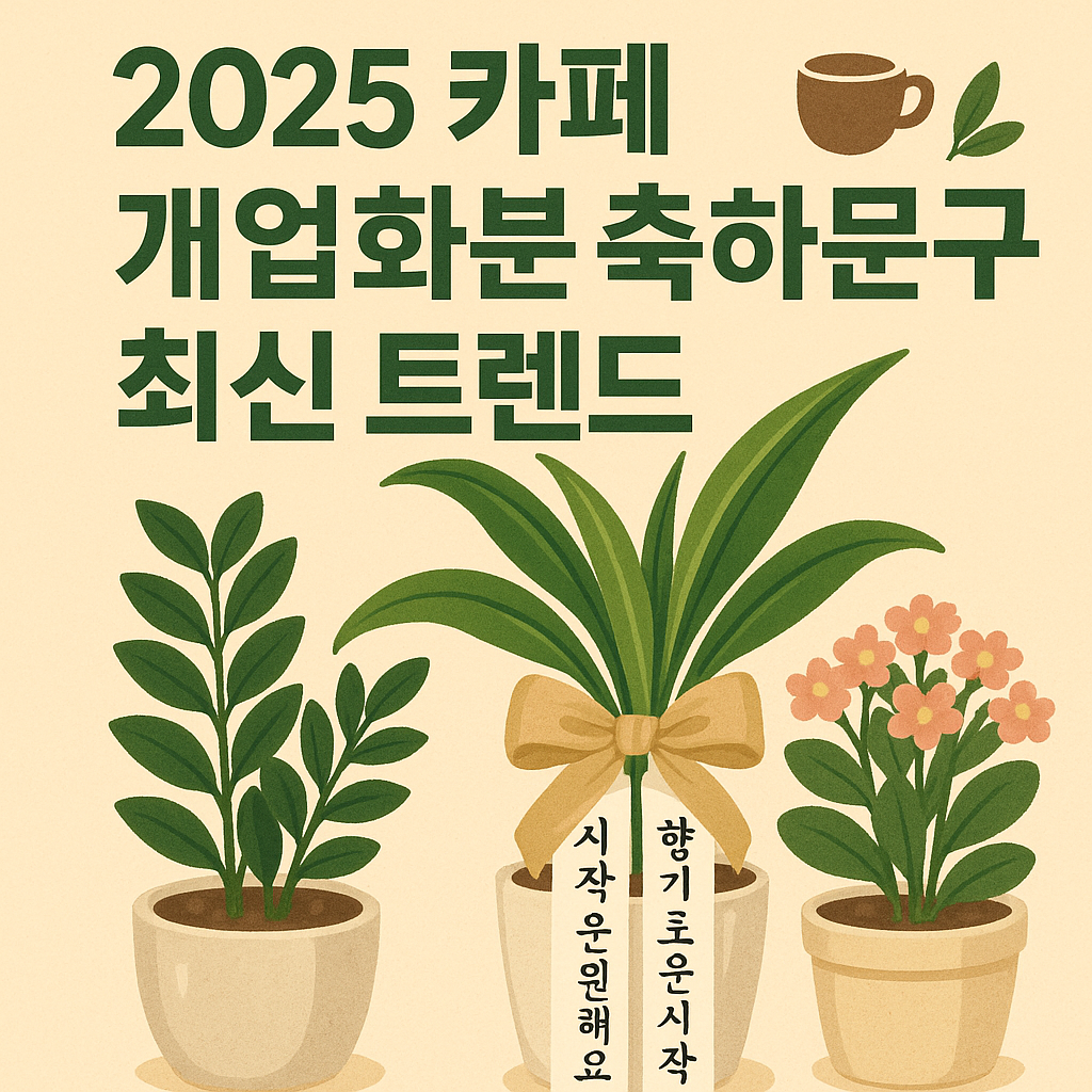 2025 카페 개업화분 축하문구 트렌드 ☕🌿