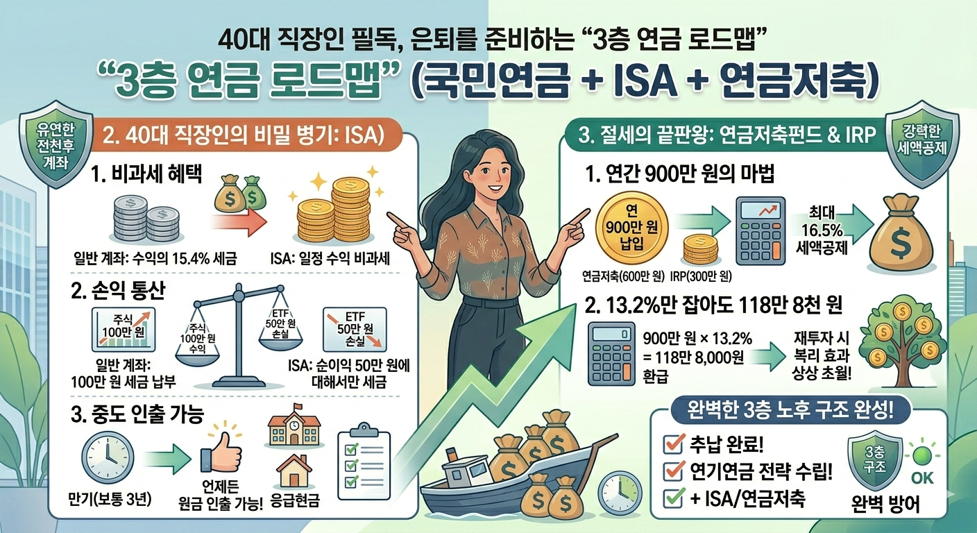 국민연금 + ISA + 연금저축