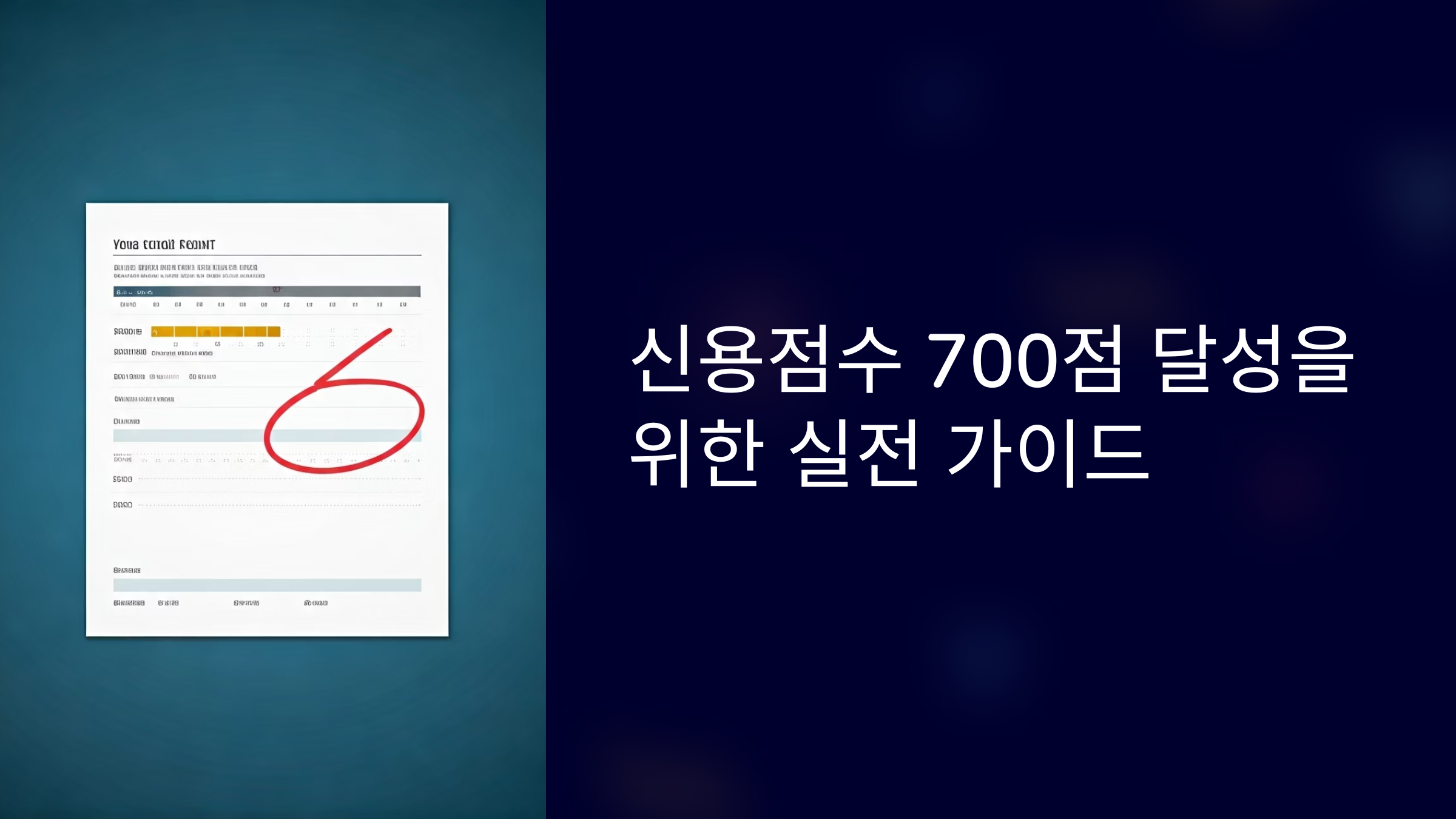 신용점수 700점 만들기 7가지 방법