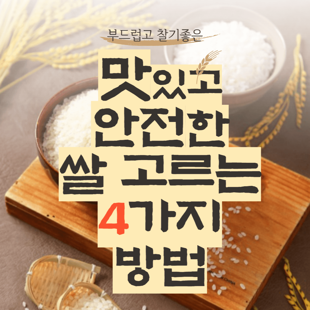 맛있고 안전한 쌀 고르는 4가지 방법