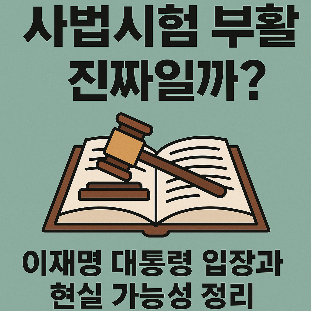 사법시험 부활 진짜일까? 이재명 대통령 입장과 현실 가능성 정리 관련 사진