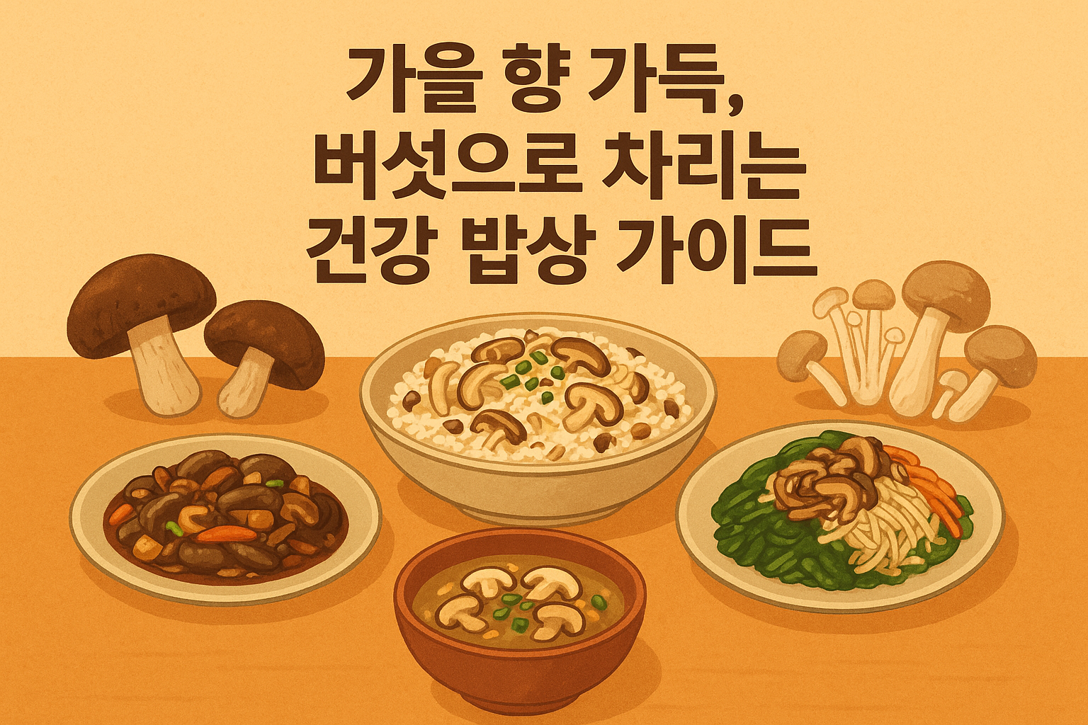 가을 향 가득, 버섯으로 차리는 건강 밥상 가이드 이미지