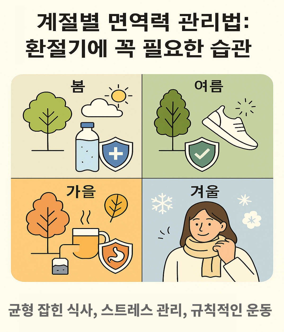 계정별 면역력 관리법 환절기 에 필요한 습관 이미지