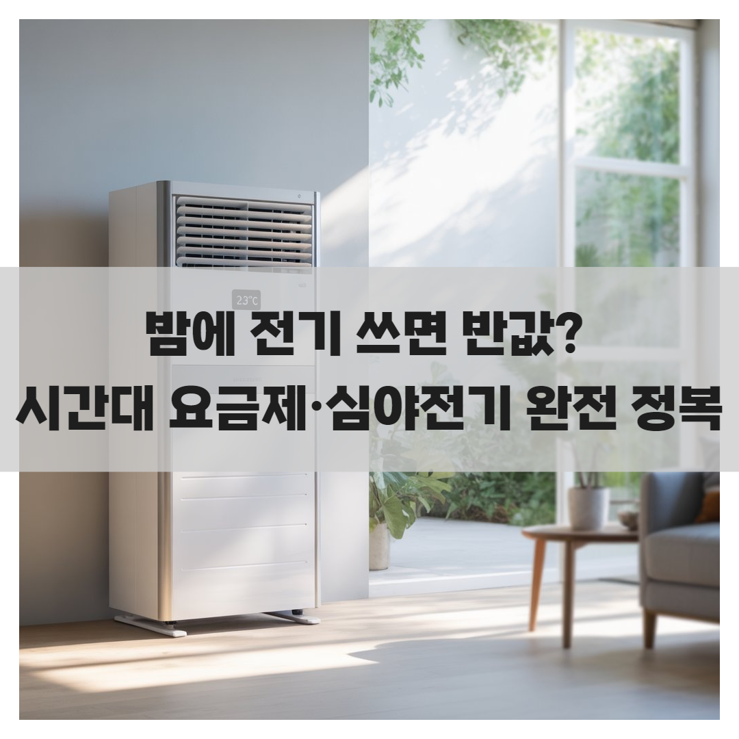 밤에 전기 쓰면 반값?! 시간대 요금제 &amp; 심야전기 완전정복