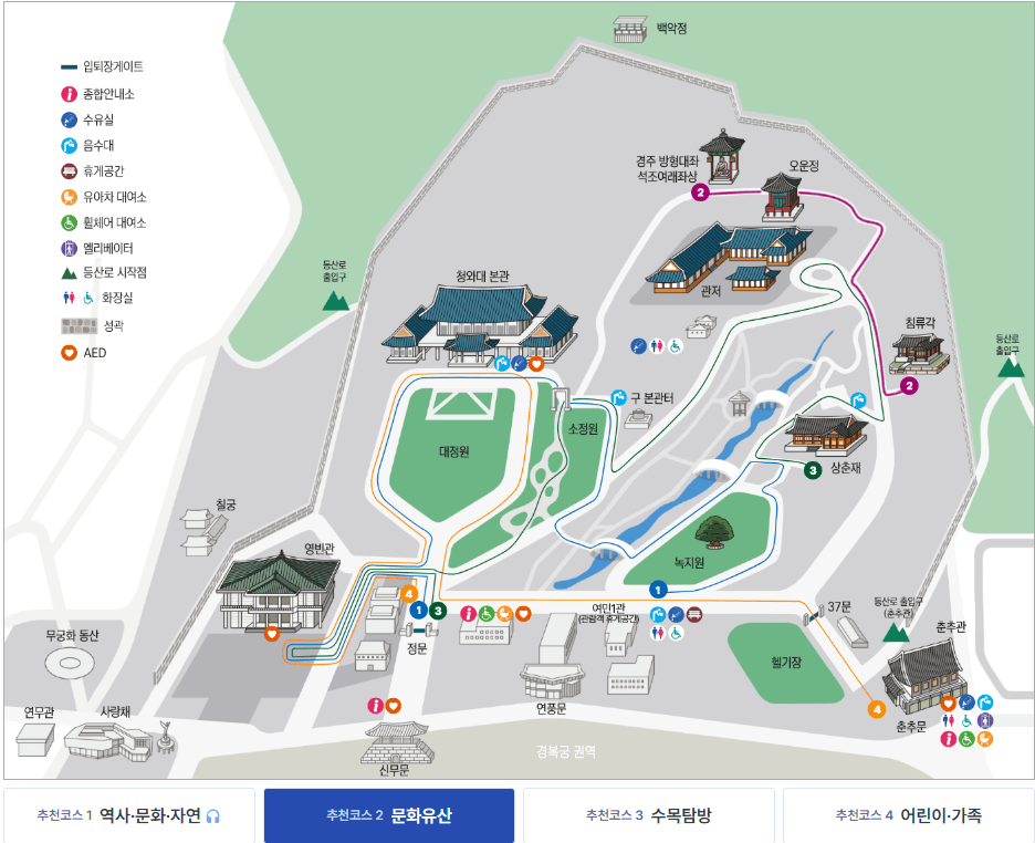청와대 개방 예약 관람 주차 코스 사진