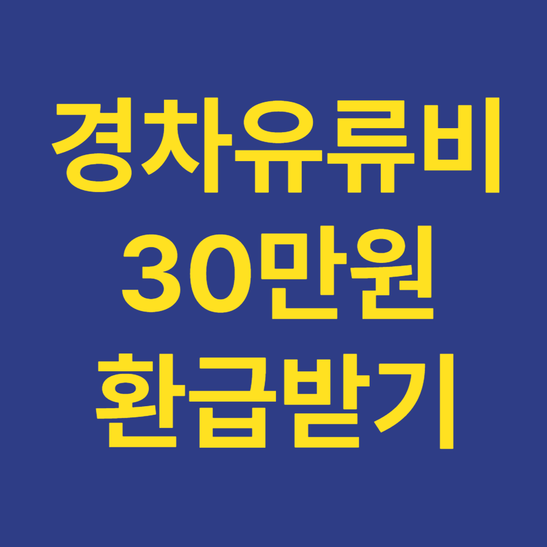 경치 유류비 30만원 환급받기