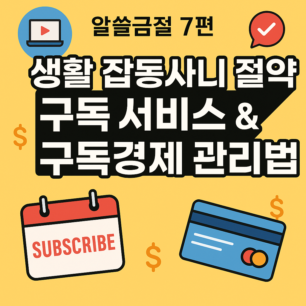 생활 잡동사니 절약 &ndash; 구독 서비스 &amp; 구독경제 관리법