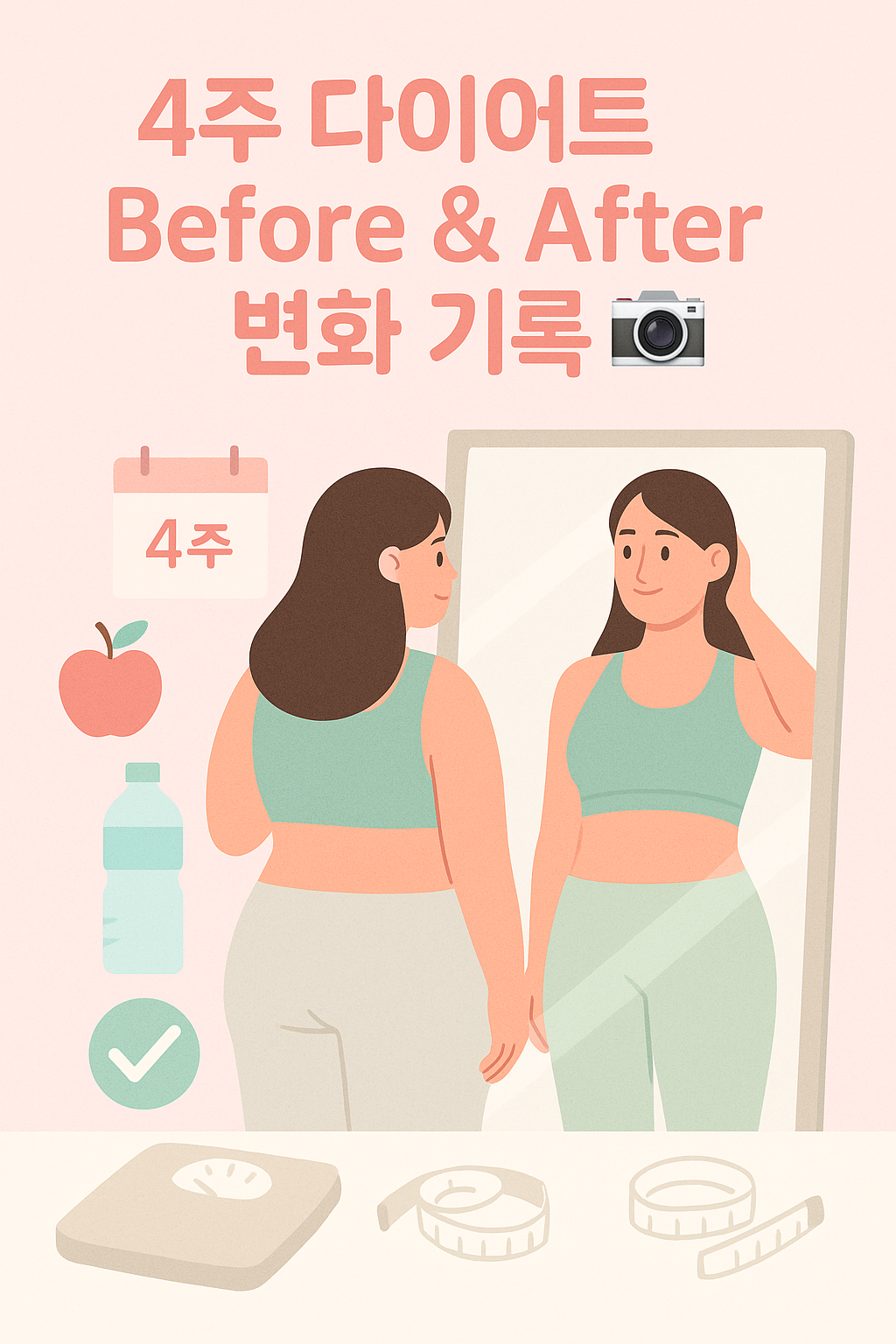 4주 실천 후기! 다이어트 Before &amp; After 변화 기록