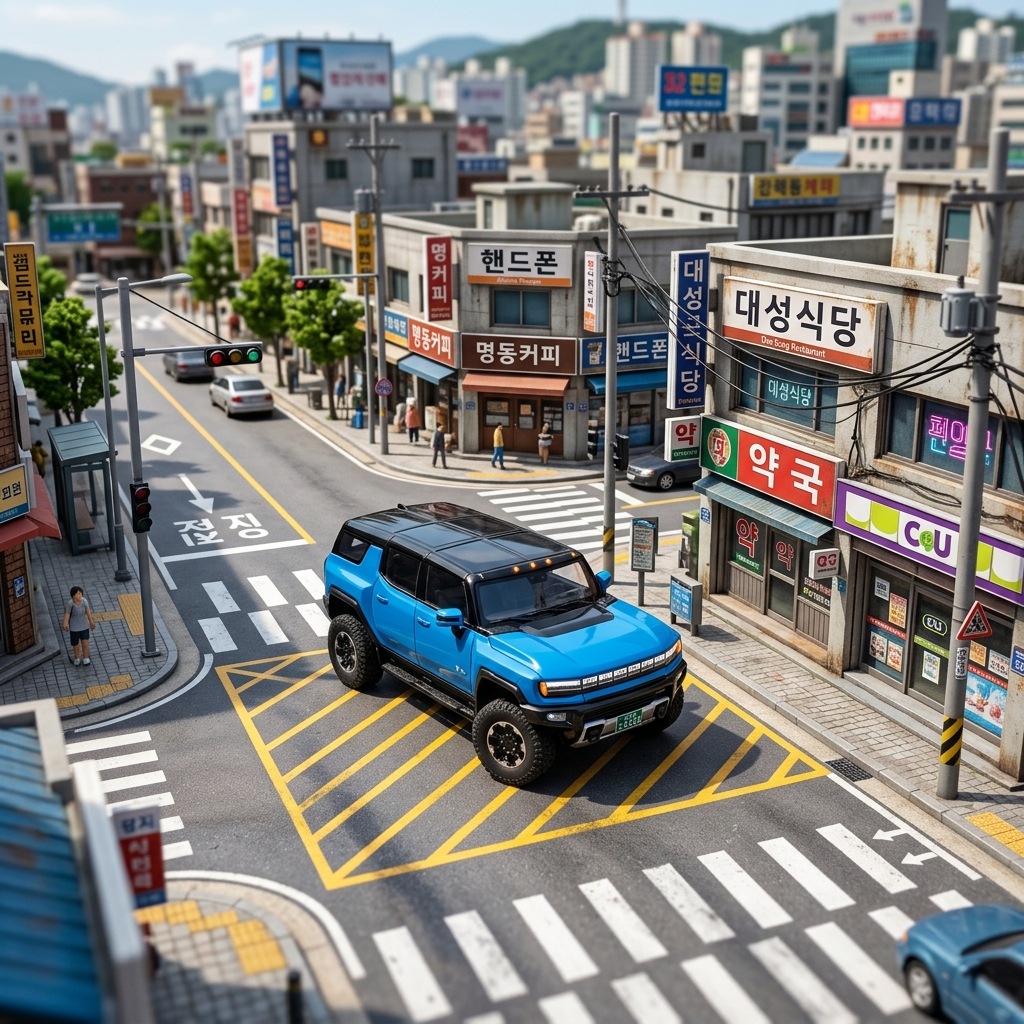 GMC 허머 EV SUV 국내 출시 크랩워크 주행 장면