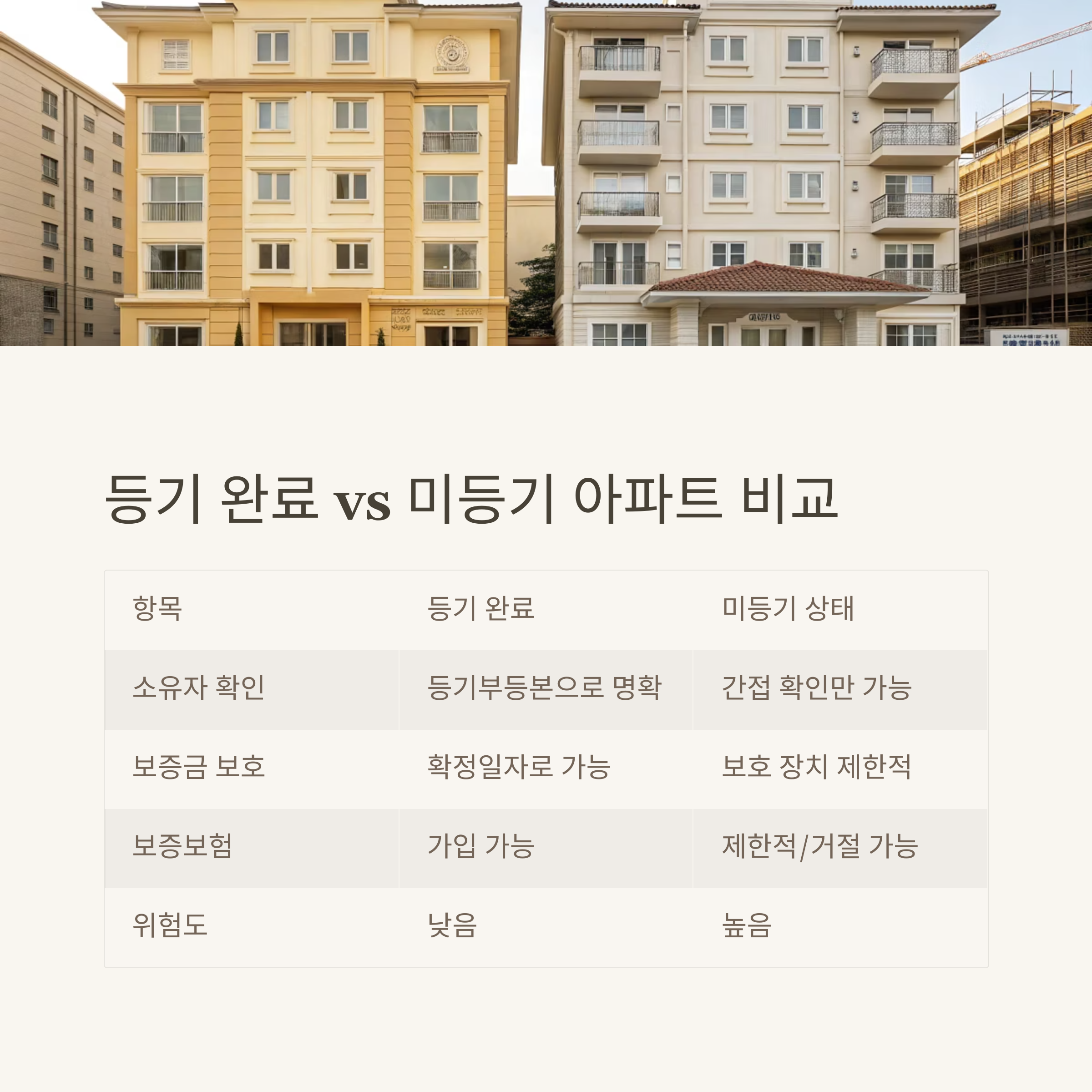 미등기 신축 아파트 전세