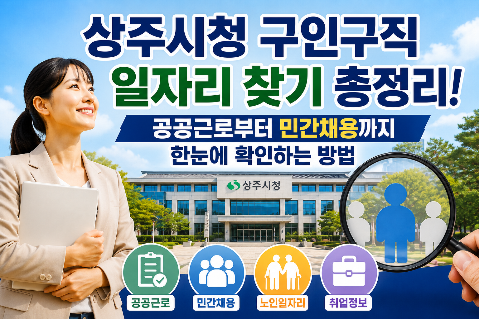 상주시청 구인구직 일자리 찾기 총정리! 공공근로부터 민간채용까지 한눈에 확인하는 방법 관련 사진