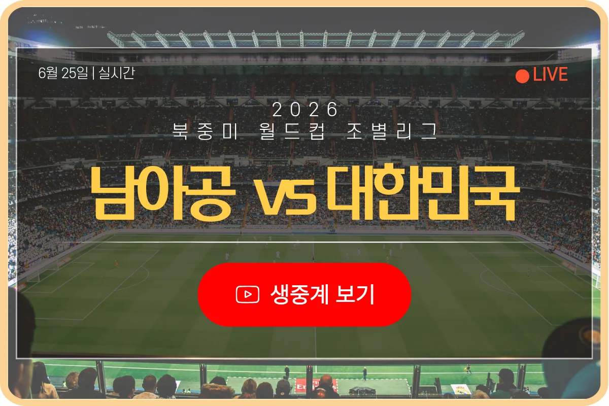 대한민국 남아공 월드컵 중계 하이라이트 재방송