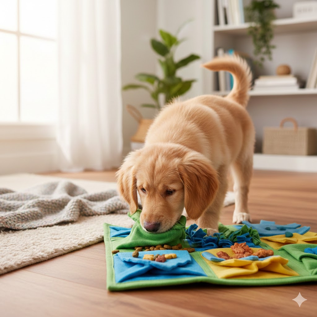 강아지 노즈워크 사진