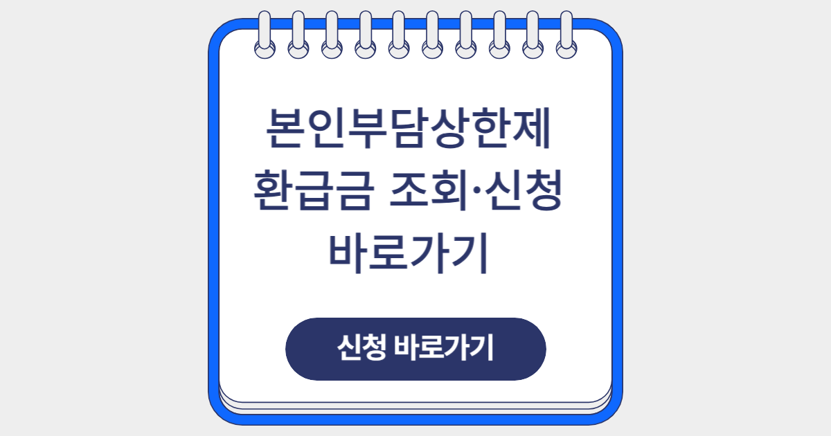 본인부담상한제 환급금 조회, 신청, 소득분위 확인까지 총정리