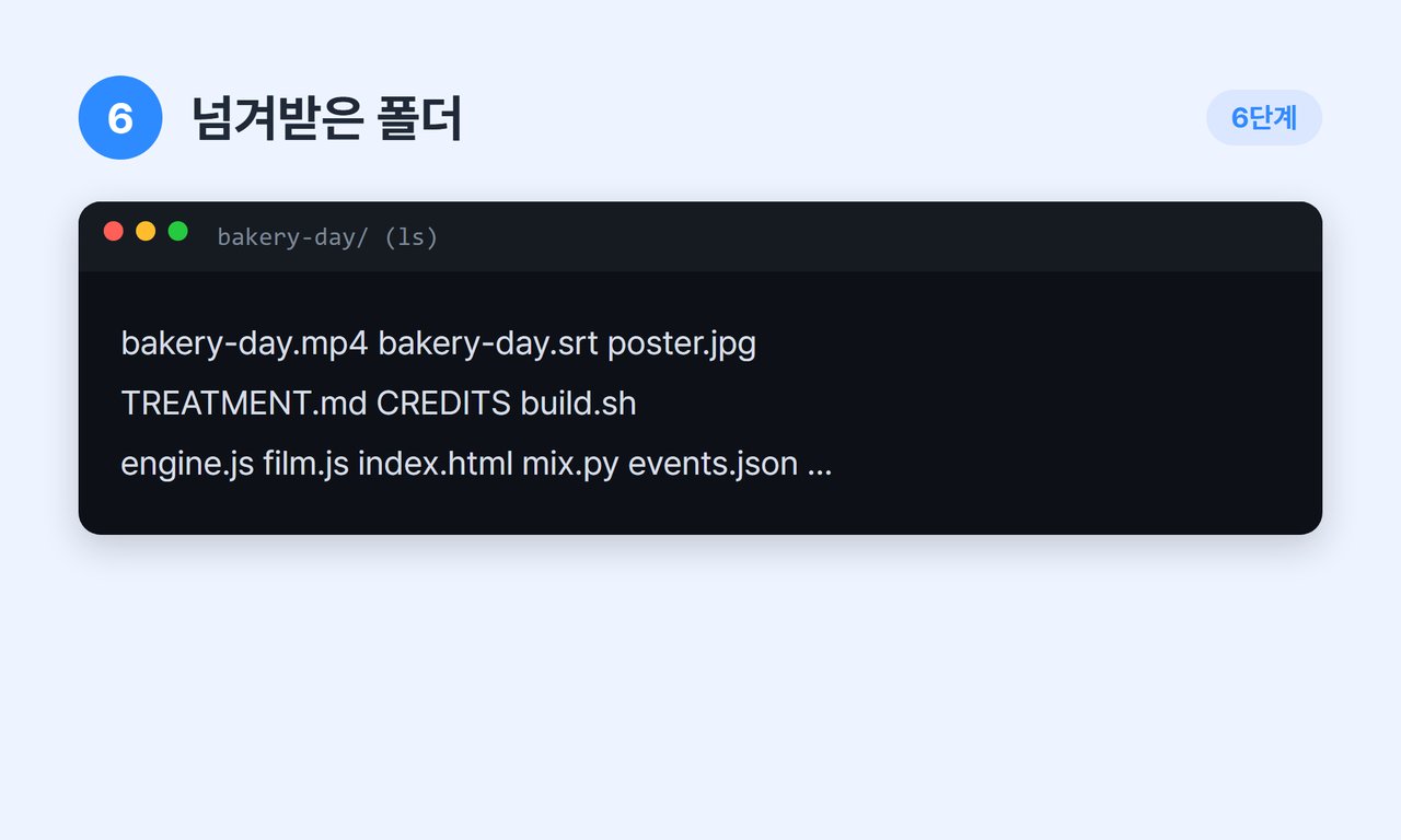 넘겨받은 결과 폴더 목록