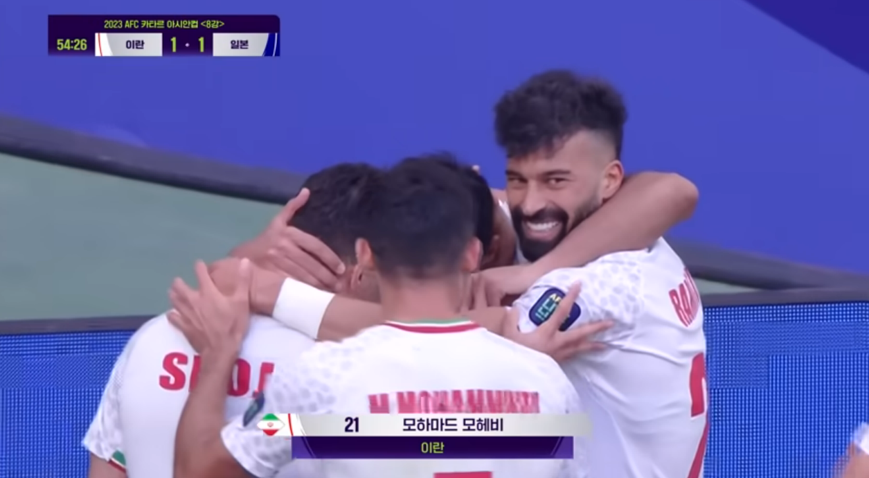 아시안컵 8강전 손흥민 프리킥 분석