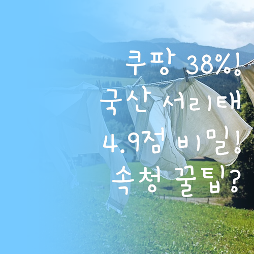 쿠팡에서 38% 할인 중인 국산 서리..