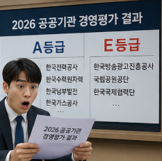 2026 공기업 경영평가 결과 총정리 한전 한수원 A등급 최하위 기관은 어디?1