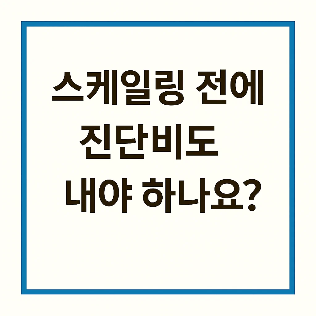 스케일링 보험 적용되나요2