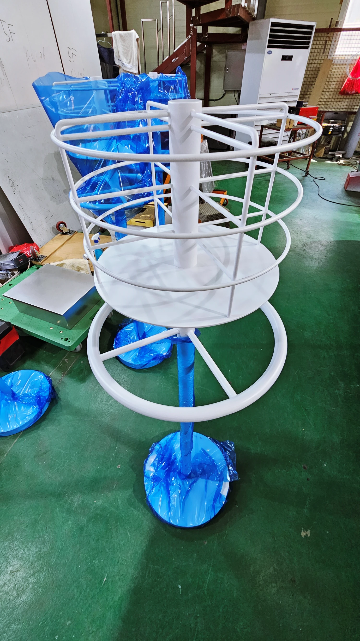 장우산 진열대 분체도장