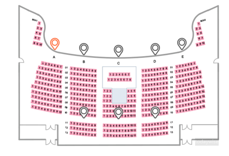 경기아트센터 2층 좌석 배치도