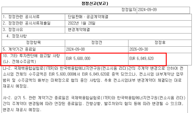 모비스 계약 정정 공시