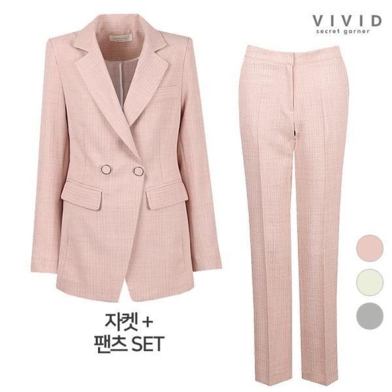 VIVID SET 여성 여름 정장자켓 정장팬츠 세트