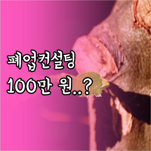 소상공인 폐업 컨설팅과 전직 장려수당..