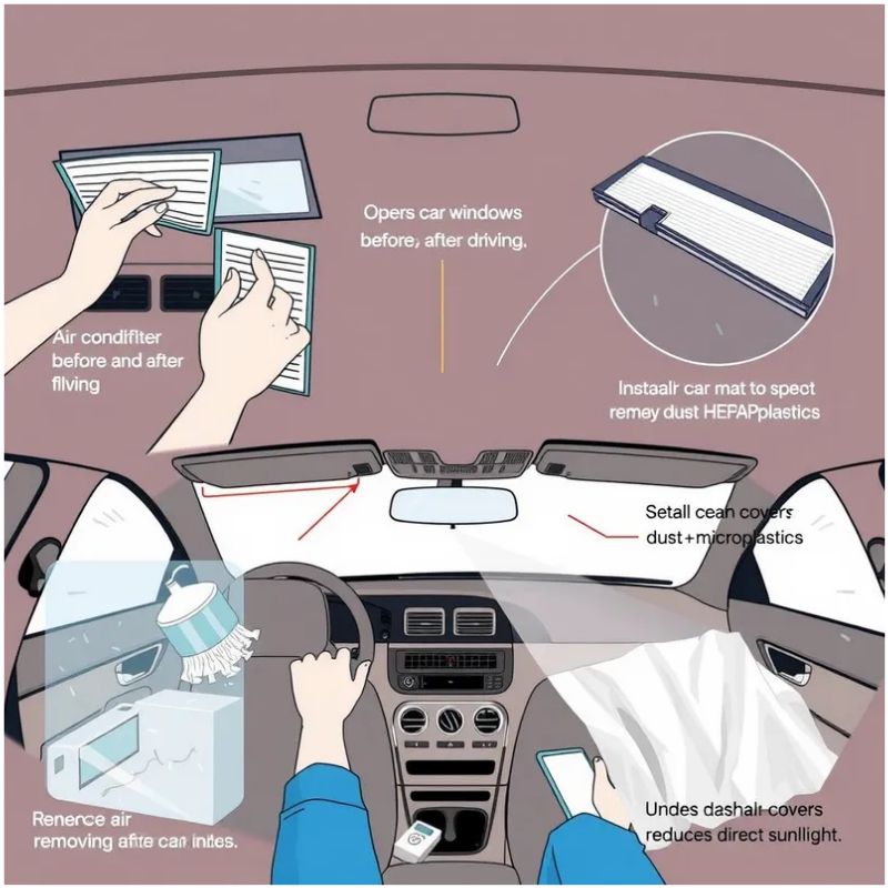 차량 내 미세플라스틱 줄이는 방법