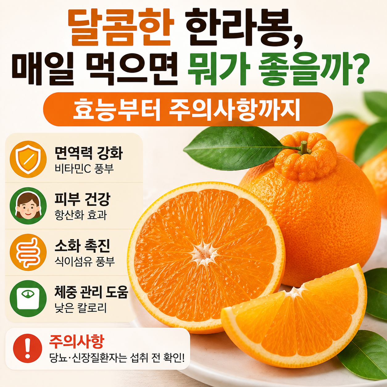 달콤한 한라봉, 매일 먹으면 뭐가 좋을까?