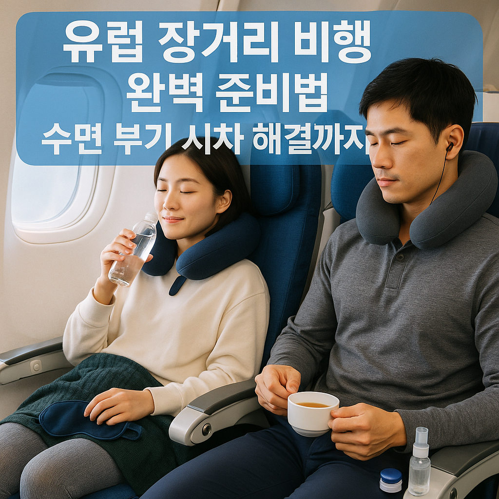 유럽 장거리 비행 완벽 준비법 수면 부기 시차 해결까지