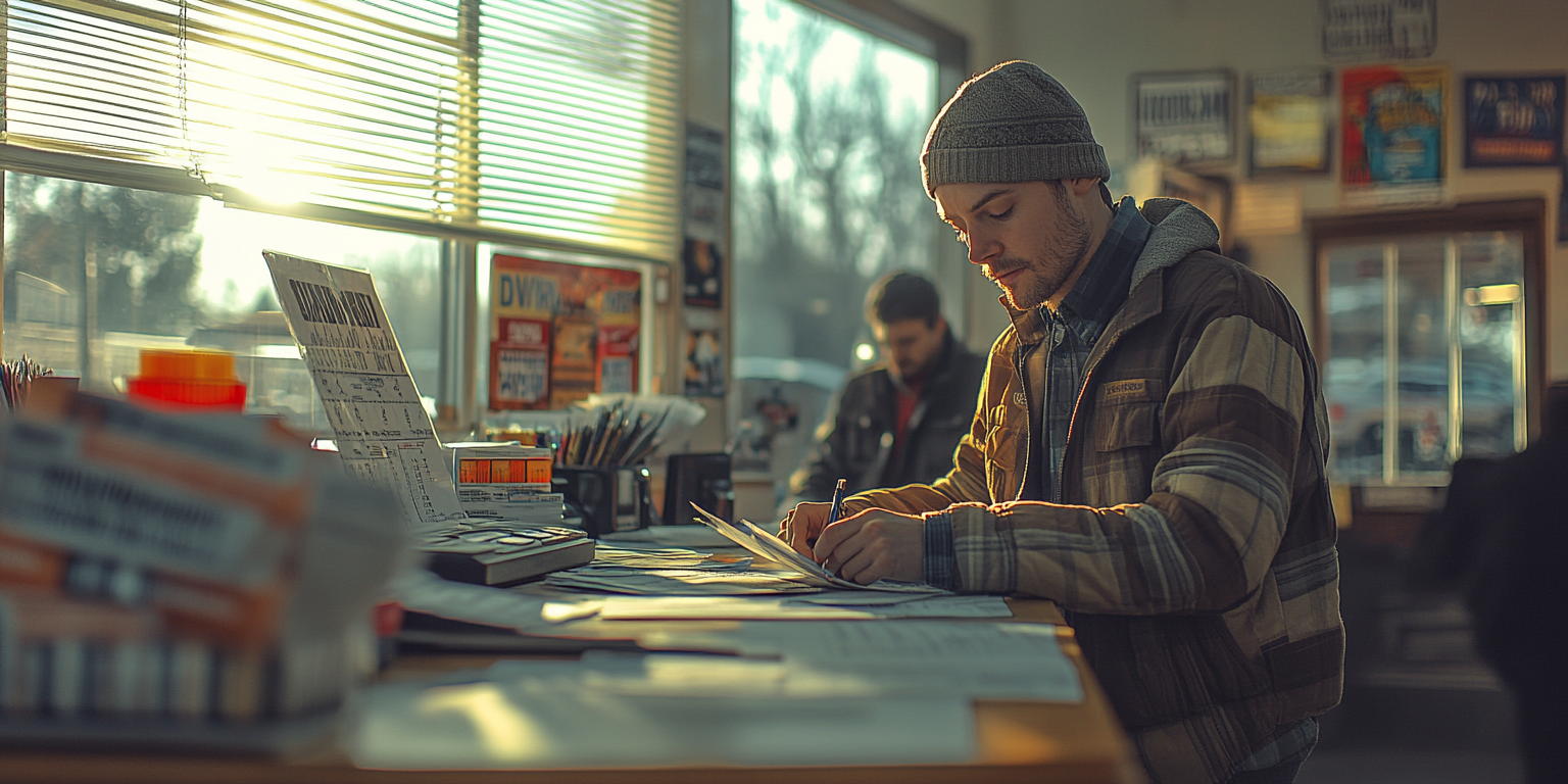 서류 준비하는 이미지