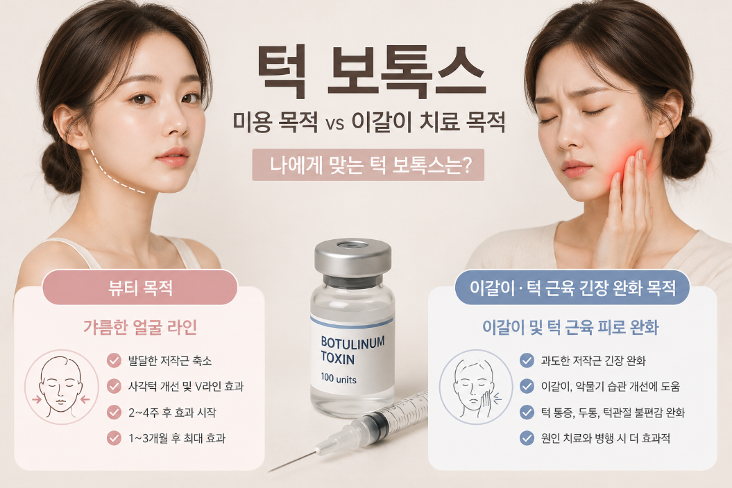 턱보톡스 미용목적 그리고 이갈이