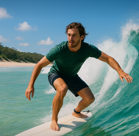 모튼섬에서 서핑하는 20대 사진