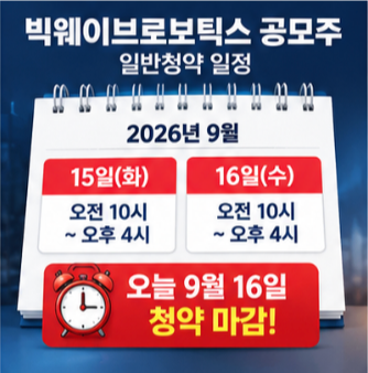 빅웨이브로보틱스 공모주 청약 