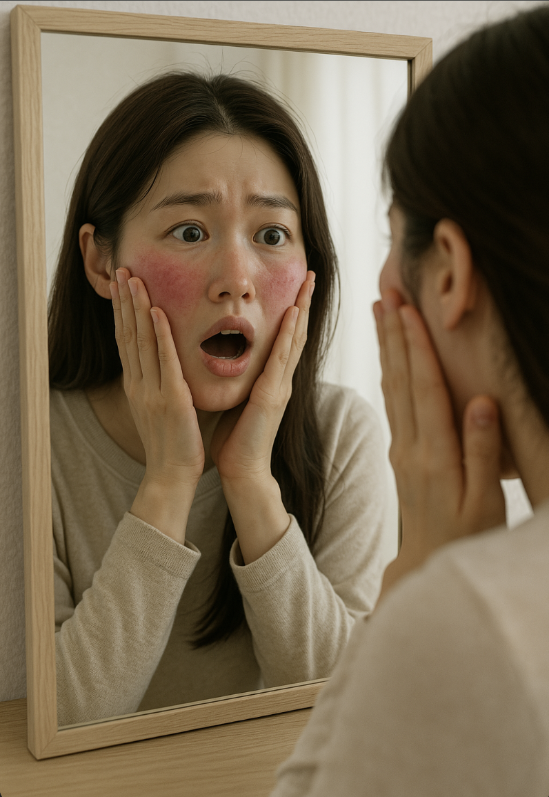 안면홍조증 관련 사진
